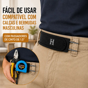 Cinto Modelador de Cintura Elástico Ajustável com Velcro Unissex Masculino e Feminino – Well Tools®