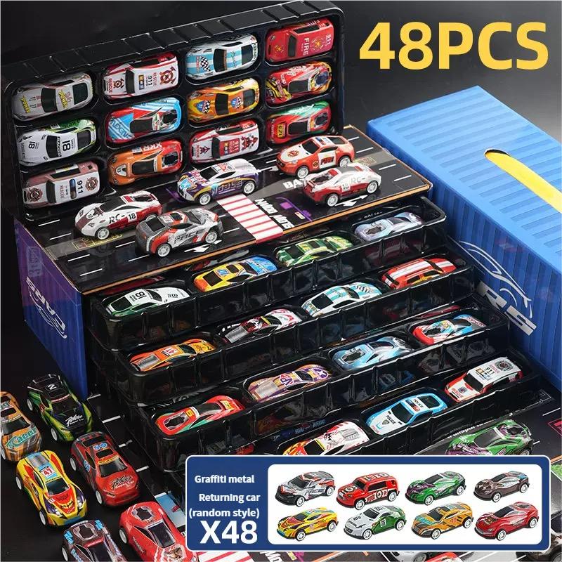 Kit 48 Carrinhos de Fricção com Pista e Mapa Interativo – Brinquedo Infantil Educativo – Well Tools®