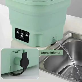 MINI MÁQUINA DE LAVAR ROUPA DOBRÁVEL 9/11 LITROS - WELL TOOLS®