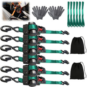 Cinta com Catraca Automática Retrátil 3,6m com Ganchos em S – Well Tools®