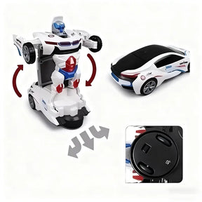 Carrinho Robô Transformável 2 em 1 com Luz e Som e Transformação Automática – Well Tools®