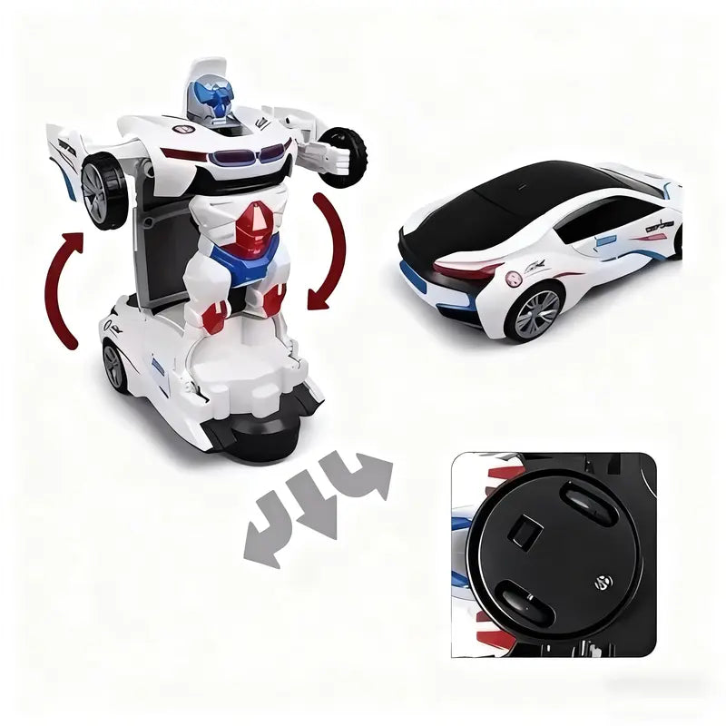 Carrinho Robô Transformável 2 em 1 com Luz e Som e Transformação Automática – Well Tools®