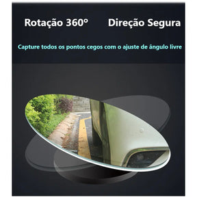 Par de Espelhos Convexos 5cm para Retrovisor Carro e Moto – Auxiliar para Ponto Cego - Well Tools®