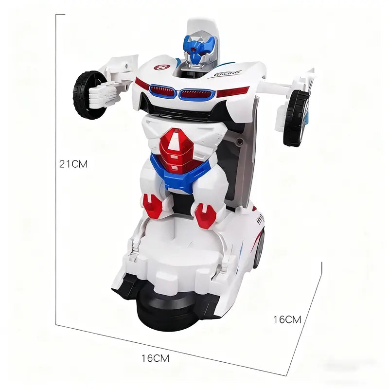 Carrinho Robô Transformável 2 em 1 com Luz e Som e Transformação Automática – Well Tools®
