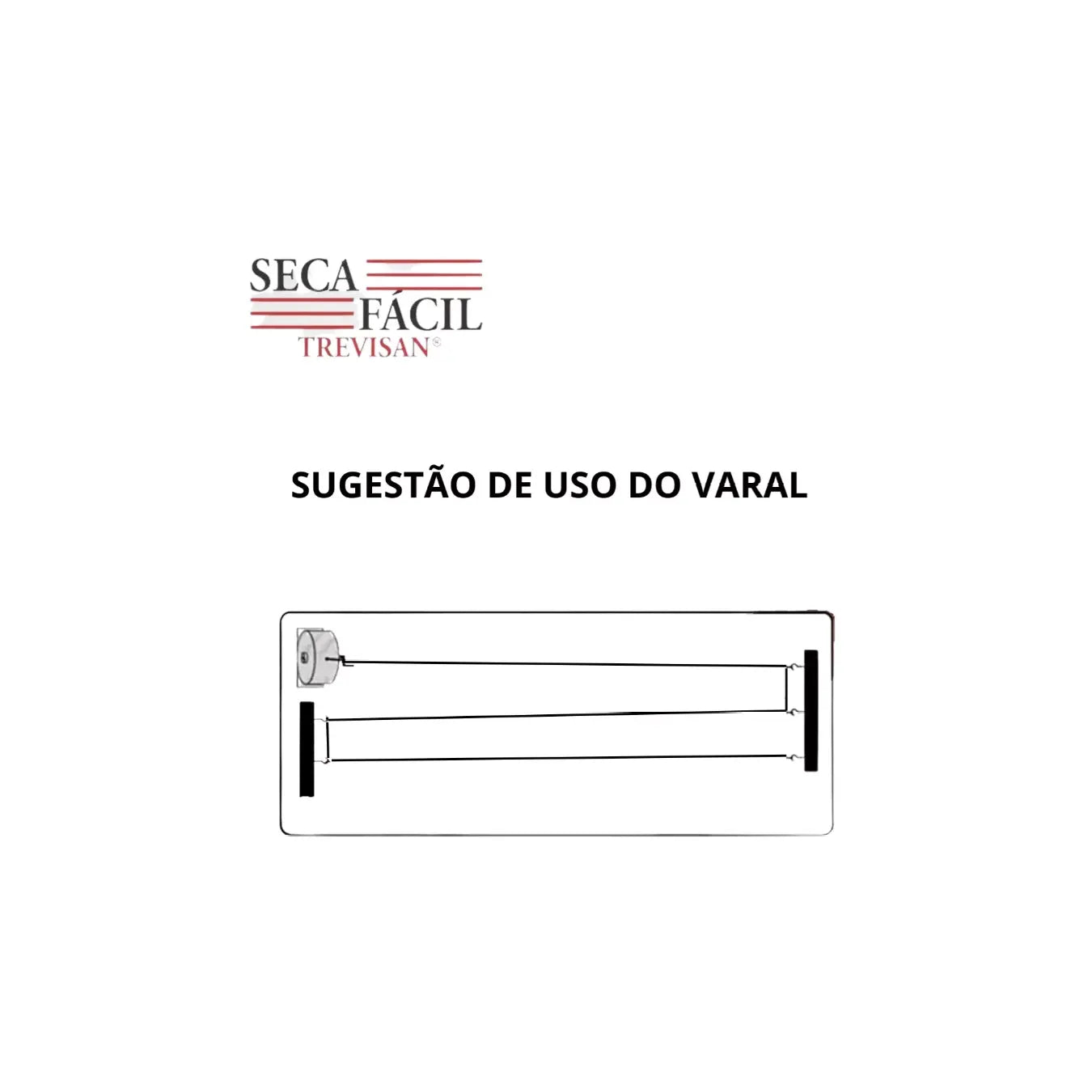 Varal de Roupas Retrátil de Parede 30m Recolhível com Manivela e Corda Resistente – Well Tools®