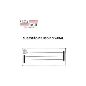 Varal de Roupas Retrátil de Parede 30m Recolhível com Manivela e Corda Resistente – Well Tools®