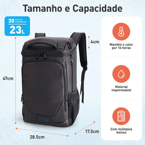 Mochila Térmica 23L Impermeável Cooler para Bebidas e Alimentos Com Abridor - Well Tools®