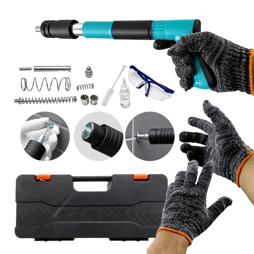 Kit Fixadora Finca Pino Pistola Profissional Ação + 30 pinos - Well Tools®