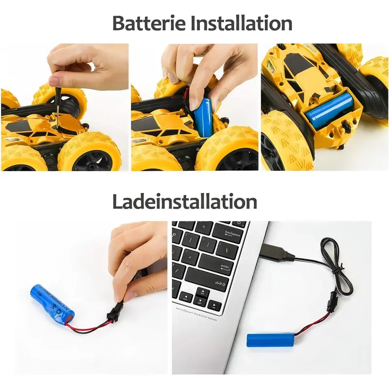 Carro de Controle Remoto Acrobático 360° com Manobras e Alta Diversão Infantil – Well Tools®