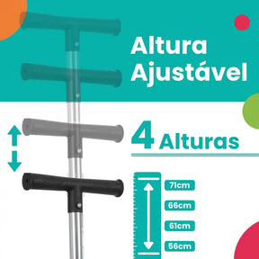 Patinete Infantil 3 Rodas com LED, Dobrável e Ajustável para Meninos e Meninas – Well Tools®
