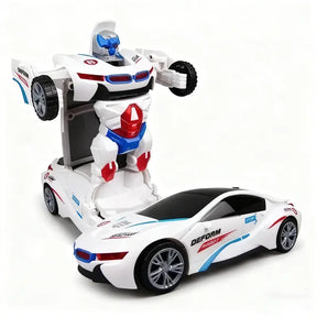 Carrinho Robô Transformável 2 em 1 com Luz e Som e Transformação Automática – Well Tools®