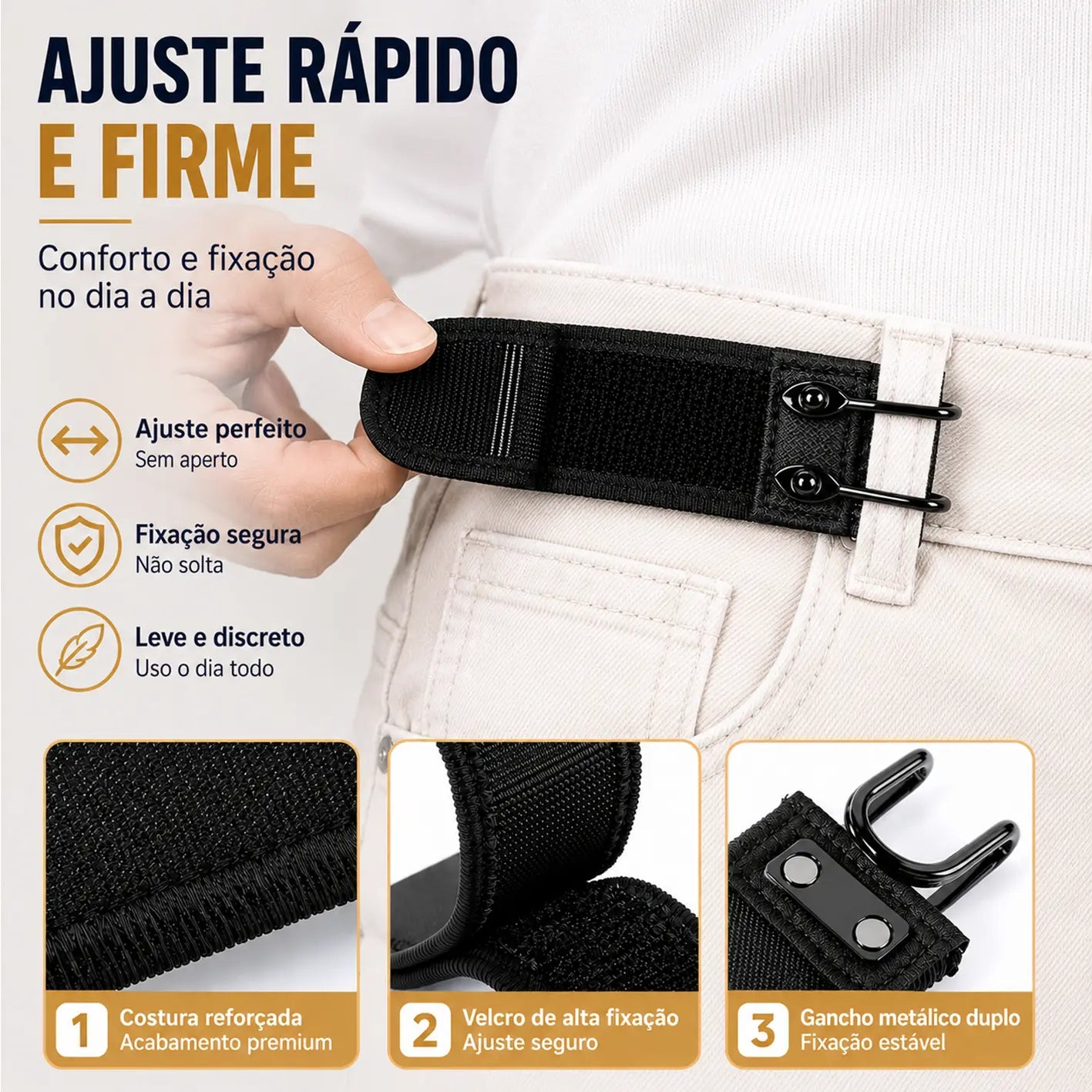 Cinto Modelador de Cintura Elástico Ajustável com Velcro Unissex Masculino e Feminino – Well Tools®