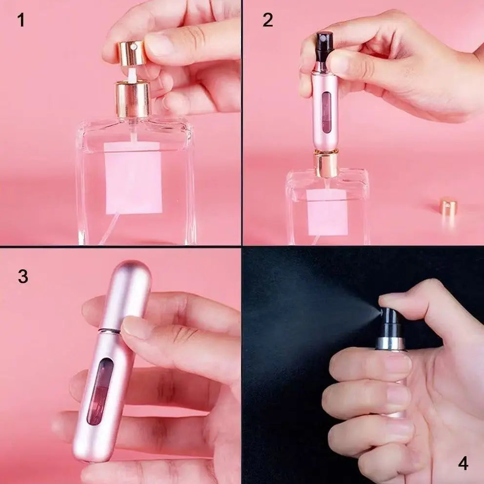 Kit Frascos Recarregáveis para Perfume 5ml Spray Antivazamento - Well Tools®