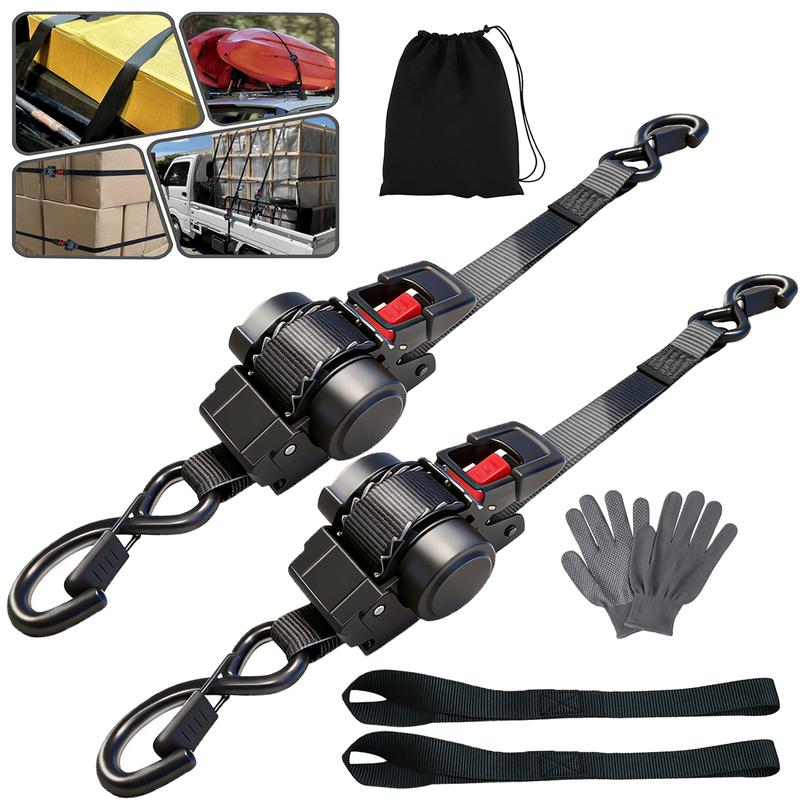 Cinta com Catraca Automática Retrátil 3,6m com Ganchos em S – Well Tools®