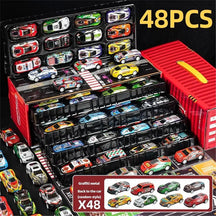 Kit 48 Carrinhos de Fricção com Pista e Mapa Interativo – Brinquedo Infantil Educativo – Well Tools®