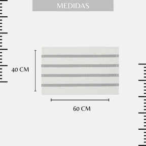 Kit 3 Tapetes com listras para Porta Cozinha Sala 40CM x 60CM - Well Tools®