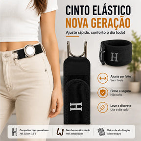Cinto Modelador de Cintura Elástico Ajustável com Velcro Unissex Masculino e Feminino – Well Tools®