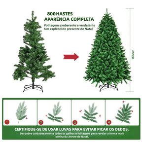 Árvore de Natal Luxo de Cedro 2,10m com 1200 Galhos – Well Tools®