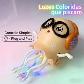 Polvo Dançante Inteligente com LED – Canta, Dança e Evita Obstáculos - Well Tools®