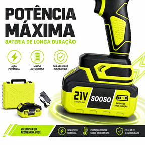 Soprador de Folhas Sem Fio Turbo Jato Potente com Motor de Cobre para Casa, Jardim e Carro – Well Tools®