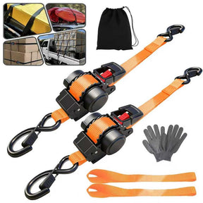 Cinta com Catraca Automática Retrátil 3,6m com Ganchos em S – Well Tools®