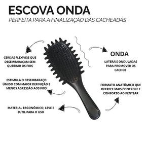 Escova Onda Finalizadora Definição de Cachos - Well Tools®