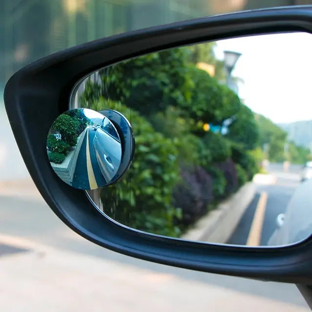 Par de Espelhos Convexos 5cm para Retrovisor Carro e Moto – Auxiliar para Ponto Cego - Well Tools®