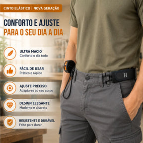 Cinto Modelador de Cintura Elástico Ajustável com Velcro Unissex Masculino e Feminino – Well Tools®