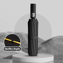 Guarda-Chuva Automático Grande 12 Hastes UV Reforçado Dobrável - Well Tools®