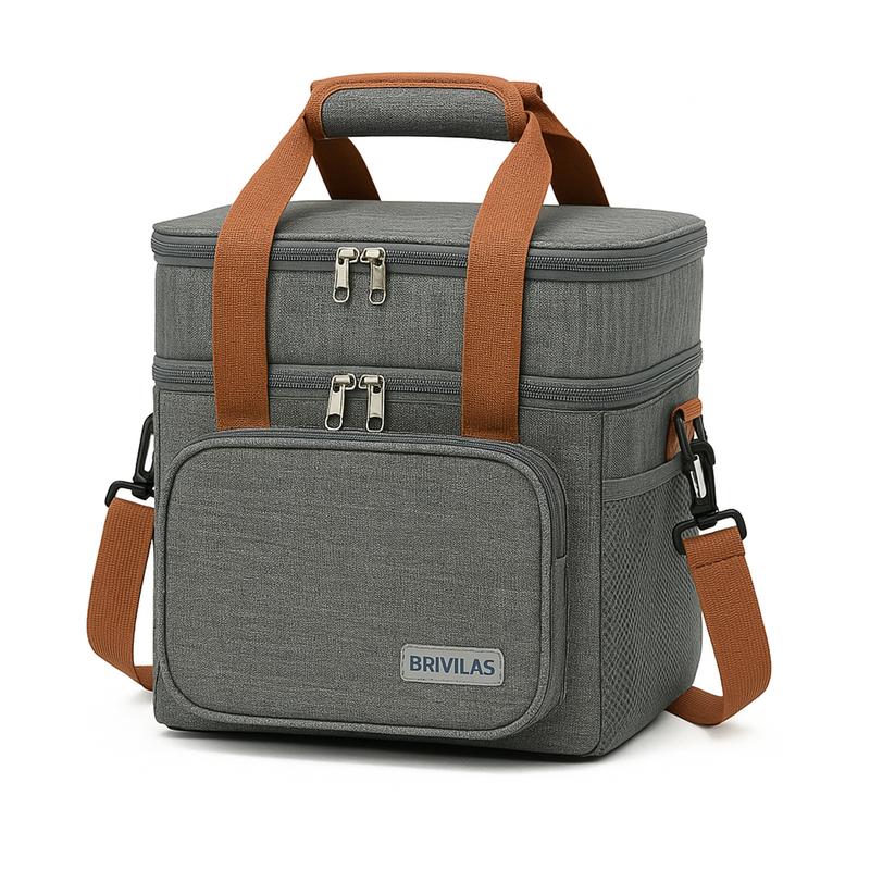 Bolsa Térmica com 2 Compartimentos, Alça de Mão e Isolamento Térmico – Well Tools®