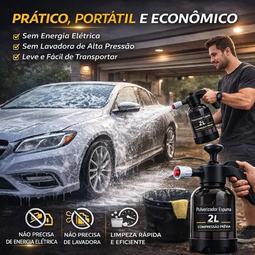 Snow Foam Pulverizador Manual 2L para Lavagem Automotiva - Well Tools®