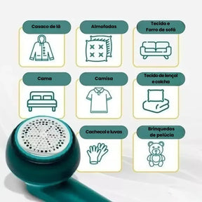 REMOVEDOR E APARADOR DE PELOS DE ROUPAS ELÉTRICO RECARREGÁVEL - WELL TOOLS®