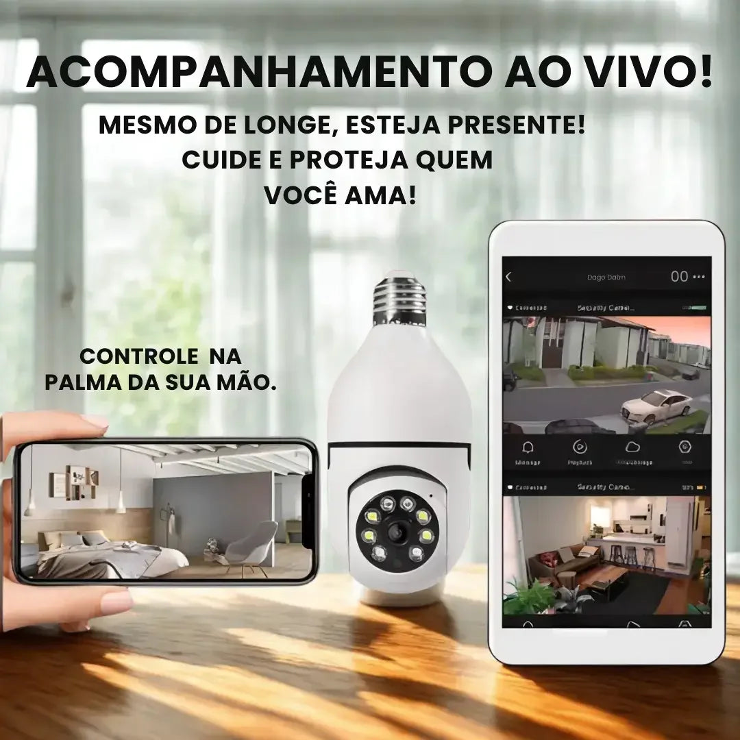 CÂMERA DE SEGURANDÇA FULL HJ WI-FI INTELIGENTE 360° - WELL TOOLS®