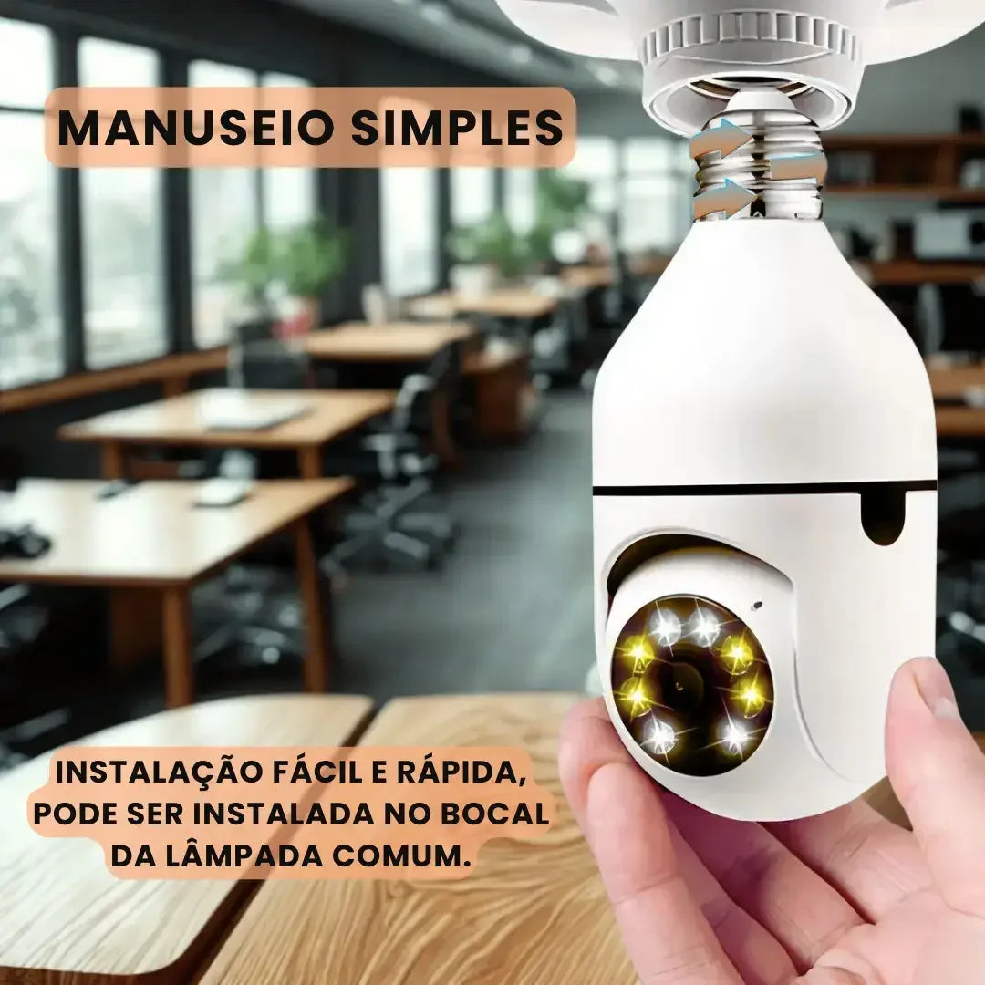 CÂMERA DE SEGURANDÇA FULL HJ WI-FI INTELIGENTE 360° - WELL TOOLS®