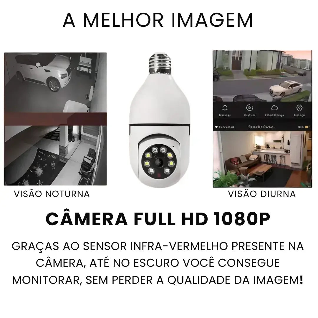 CÂMERA DE SEGURANDÇA FULL HJ WI-FI INTELIGENTE 360° - WELL TOOLS®
