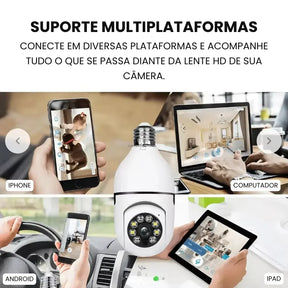 CÂMERA DE SEGURANDÇA FULL HJ WI-FI INTELIGENTE 360° - WELL TOOLS®