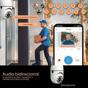 CÂMERA DE SEGURANDÇA FULL HJ WI-FI INTELIGENTE 360° - WELL TOOLS®