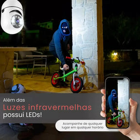 CÂMERA DE SEGURANDÇA FULL HJ WI-FI INTELIGENTE 360° - WELL TOOLS®