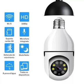 Câmera de Segurança Full HD Wi-Fi 360° – Well Tools®