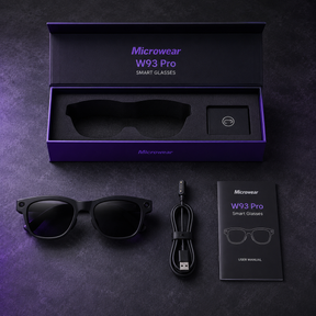 Óculos Inteligente W93 Pro Microwear Câmera 8MP com ChatGPT - Well Tools®