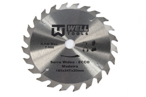 SERRA DE WIDEA PARA MADEIRA 185X24TX20mm LINHA ECCO
