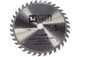 SERRA DE WIDEA PARA MADEIRA 185X36TX20mm LINHA ECCO