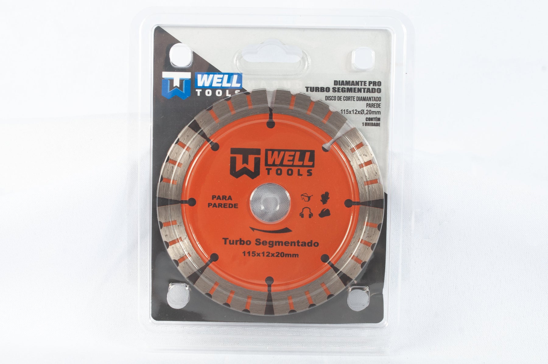 DISCO DE CORTE DIAMANTADO TURBO SEGMENTADO 115X12X20mm LINHA PRO PARA PAREDE
