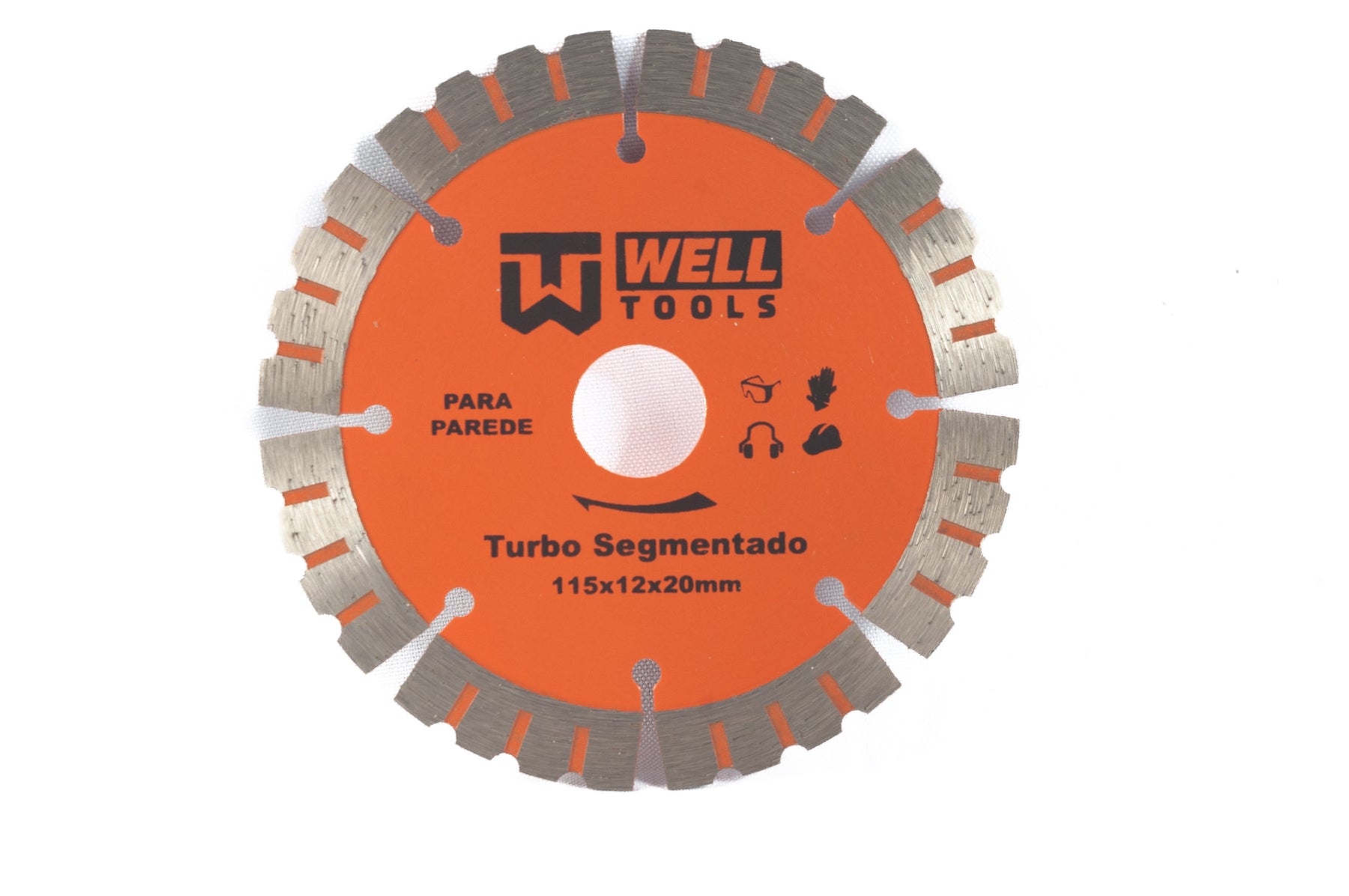 DISCO DE CORTE DIAMANTADO TURBO SEGMENTADO 115X12X20mm LINHA PRO PARA PAREDE