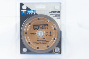 DISCO DE CORTE DIAMANTADO LISO EXTRA FINO 110X8X20mm LINHA PRO PARA PORCELANATO