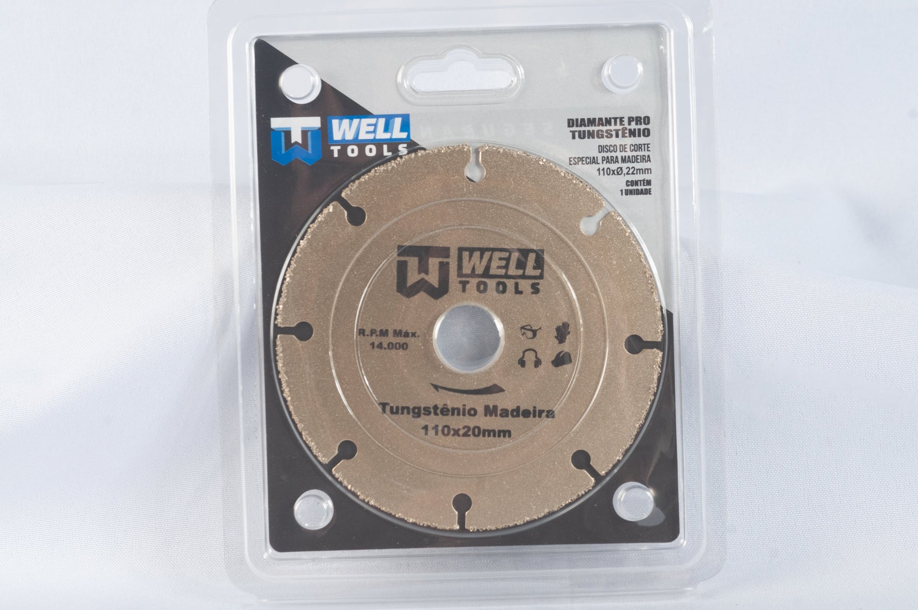 DISCO DE CORTE DIAMANTADO SEGMENTADO TUNGSTÊNIO 110X20mm LINHA PRO PARA MADEIRA