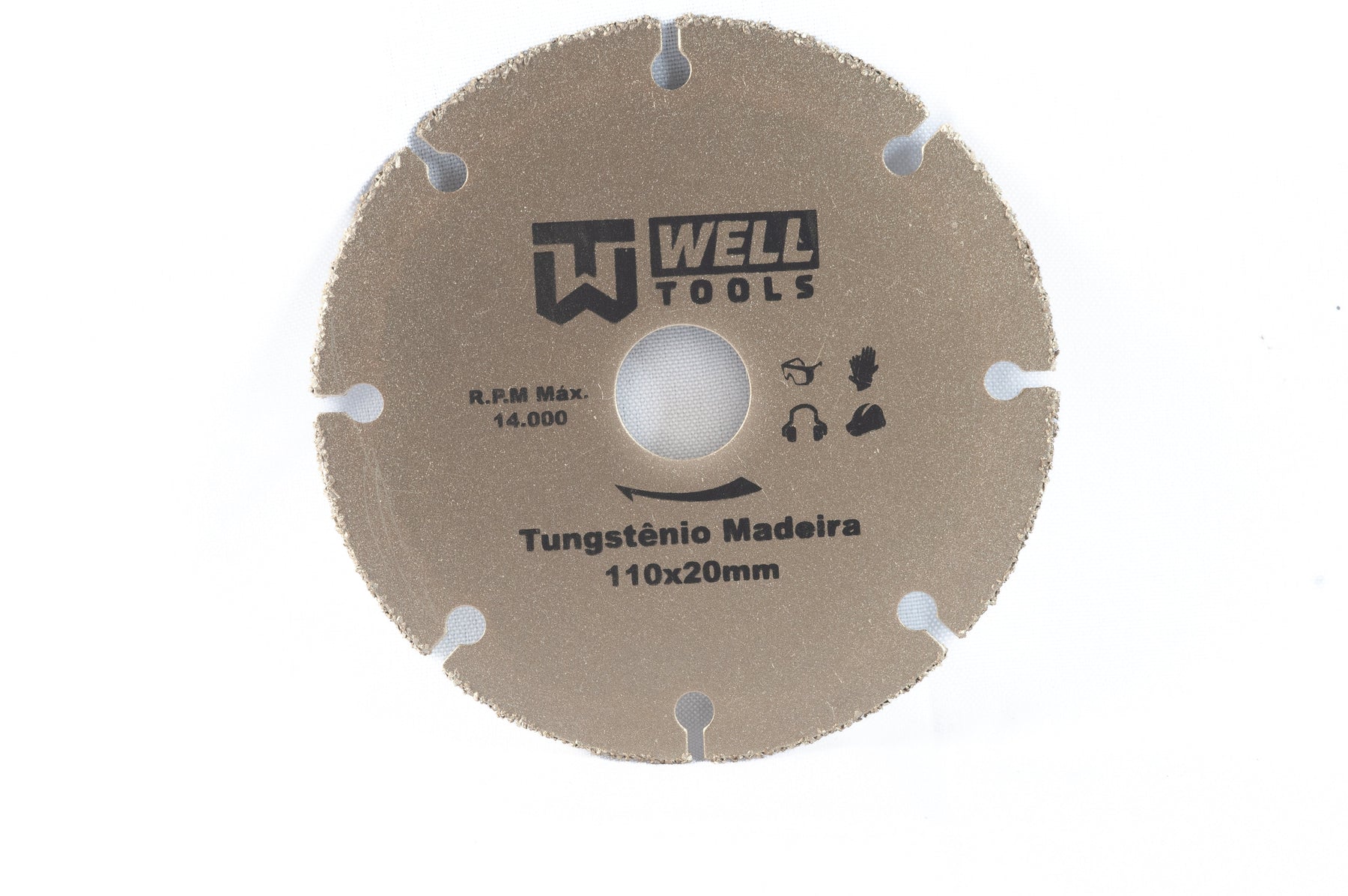 DISCO DE CORTE DIAMANTADO SEGMENTADO TUNGSTÊNIO 110X20mm LINHA PRO PARA MADEIRA