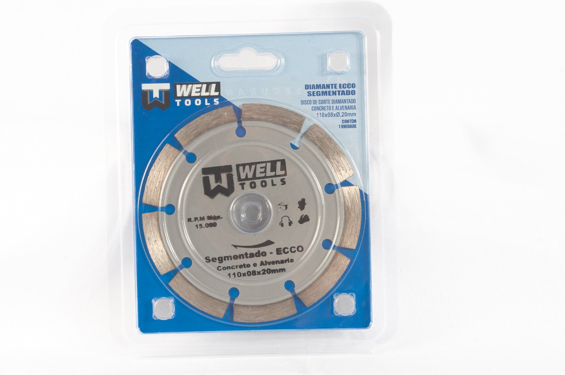 DISCO DE CORTE SEGMENTADO 110X8X20MM ECCO PRATA