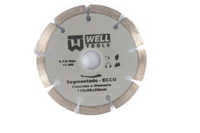 DISCO DE CORTE SEGMENTADO 110X8X20MM ECCO PRATA