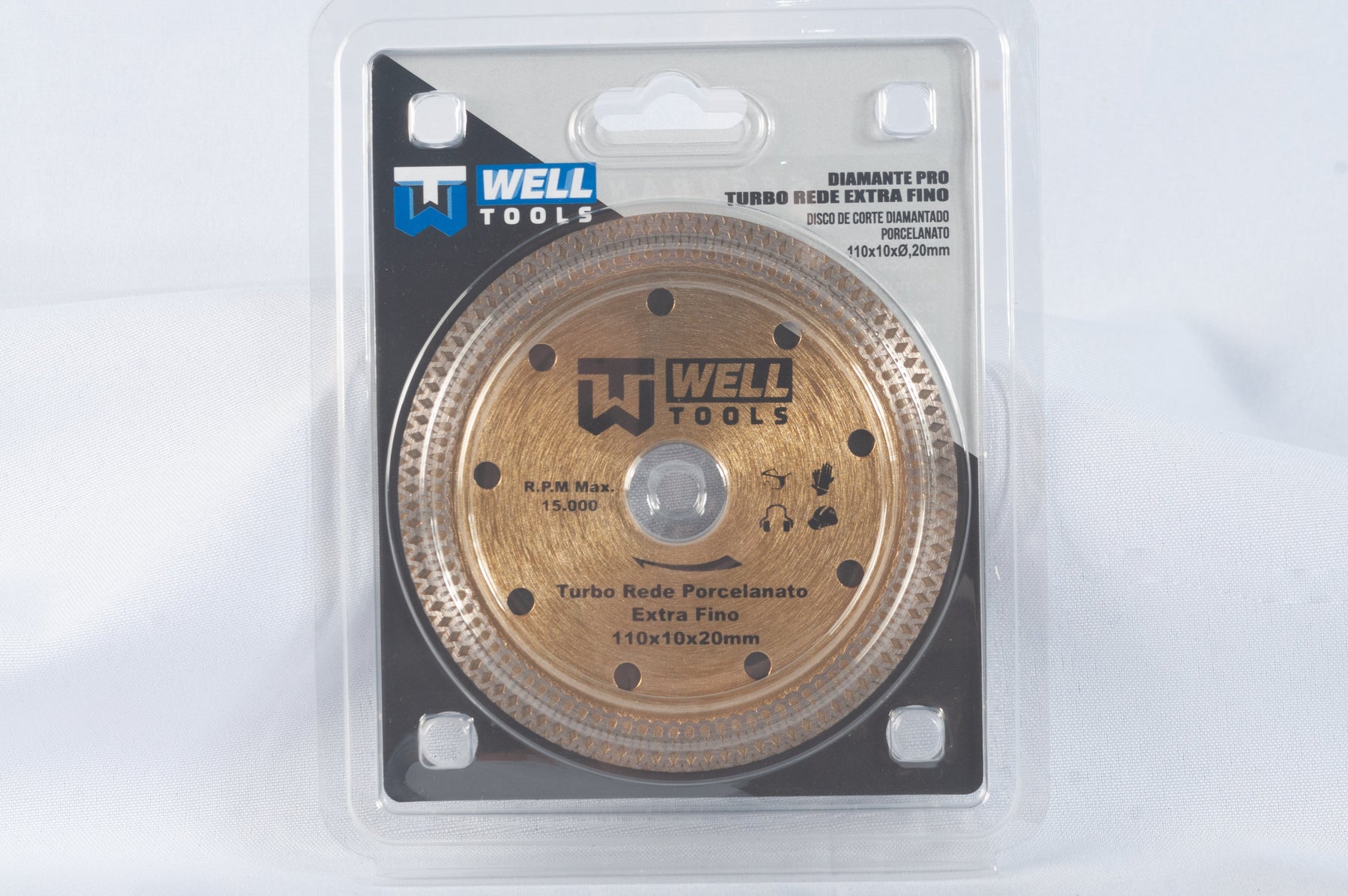 DISCO DE CORTE DIAMANTADO TURBO REDE 110X10X1.2MM OURO DOURADO CO